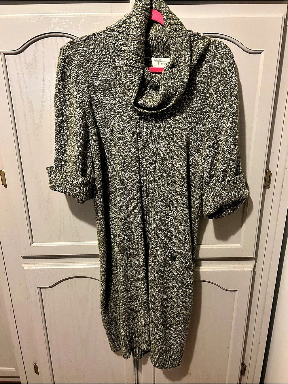 Alison Brittany Green Cowl Neck Sweater Like New